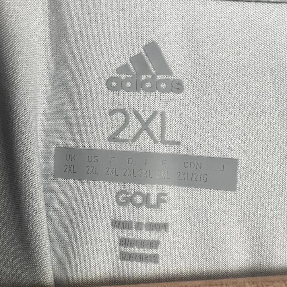 Adidas Mens 2XL Golf Dadcore Sportswear Minimalist Performance Polo Shirt Top